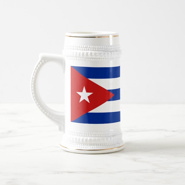 Cuba Flag Beer Stein (Left)