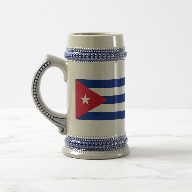 Cuba Flag Beer Stein (Left)
