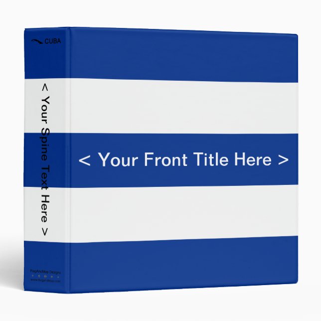 Cuba Flag Binder (Front/Spine)