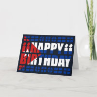 Cuba Flag Birthday Card