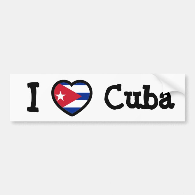 Cuba Flag Bumper Sticker (Front)