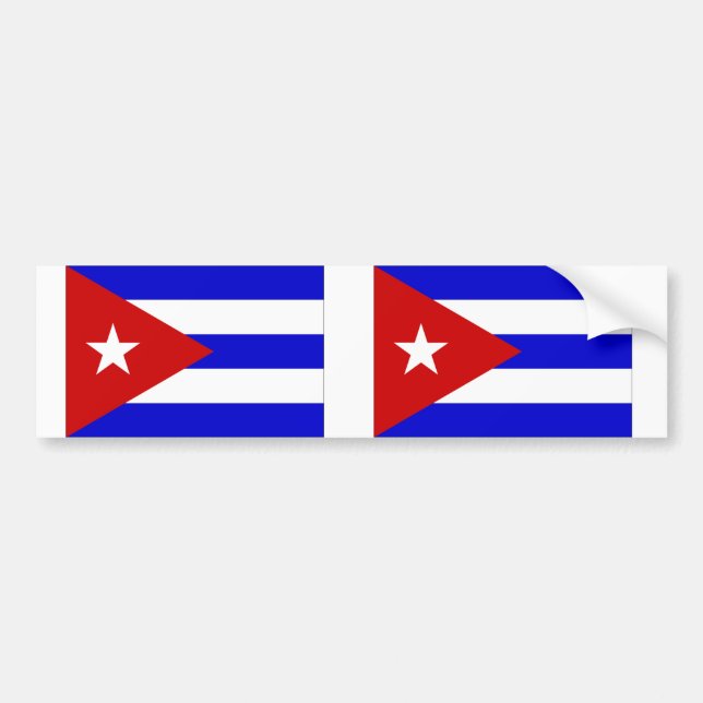Cuba flag bumper sticker (Front)