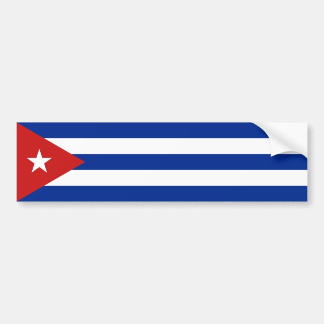 Cuba Flag Bumper Sticker (Front)
