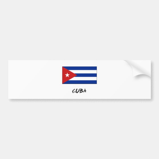 Cuba Flag Bumper Sticker (Front)