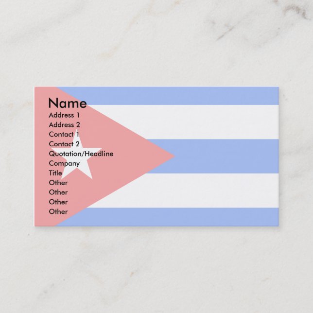 Cuba Flag Business Card (Front)