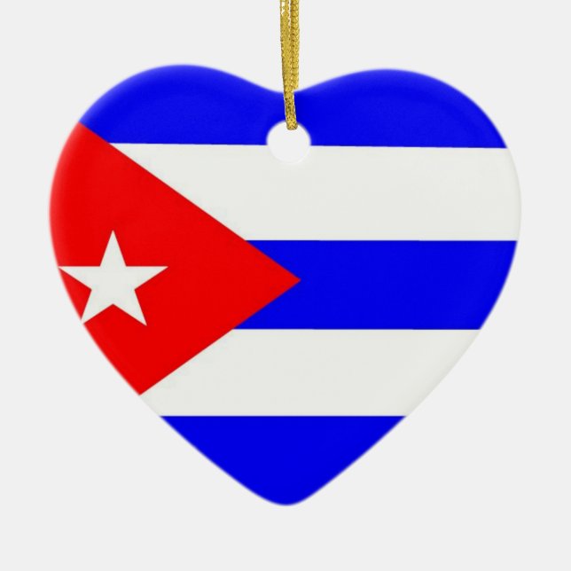 Cuba Flag Ceramic Ornament (Front)