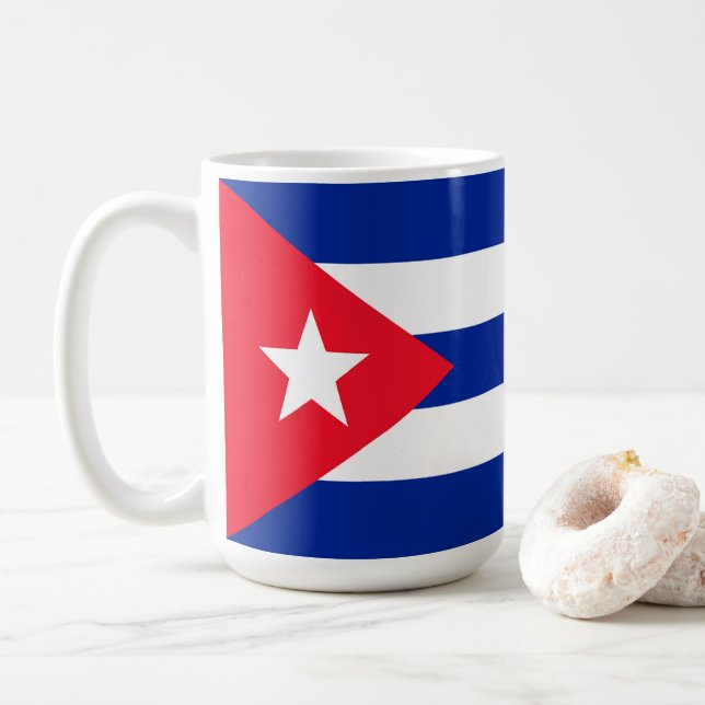 Cuba flag coffee mug (With Donut)