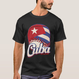 Cuba Flag Cuban Baseball Heritage Vintage Patrioti T-Shirt