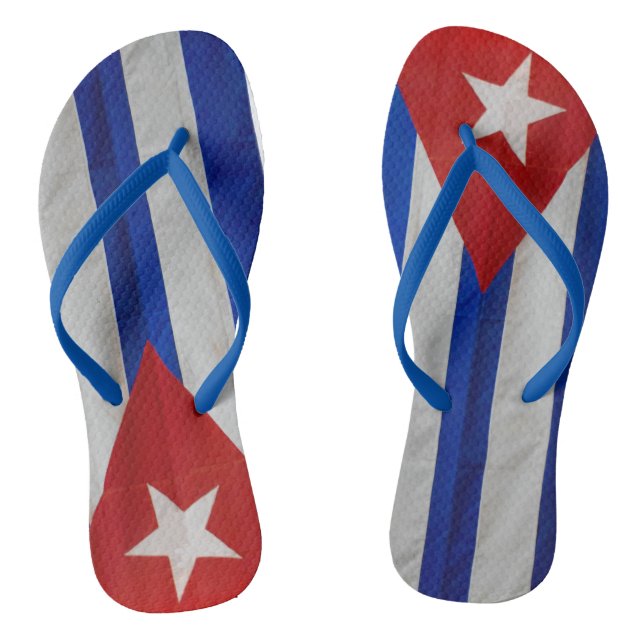 Cuba Flag Cuban Souvenir Flip Flops (Footbed)