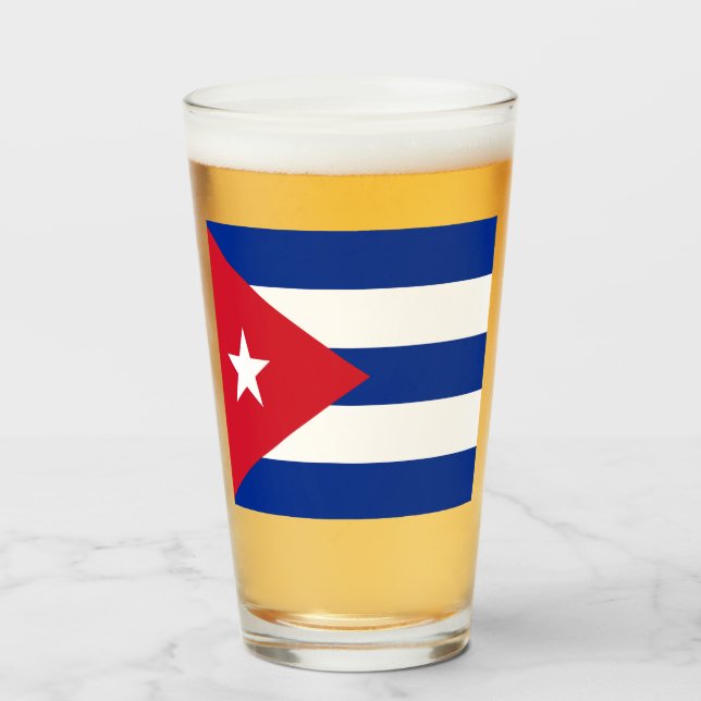 Cuba flag    glass (Front Filled)