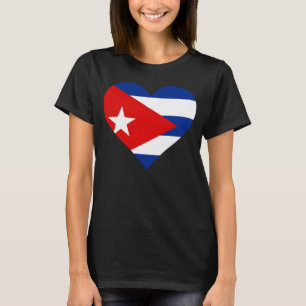 Cuba Flag Heart Cuba Love Cuba T-Shirt
