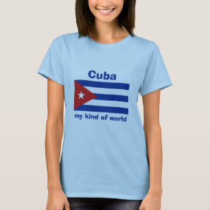 Cuba Flag + Map + Text T-Shirt