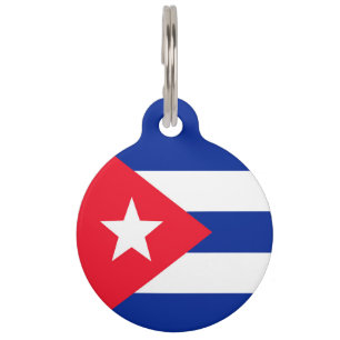 Cuba flag pet tag