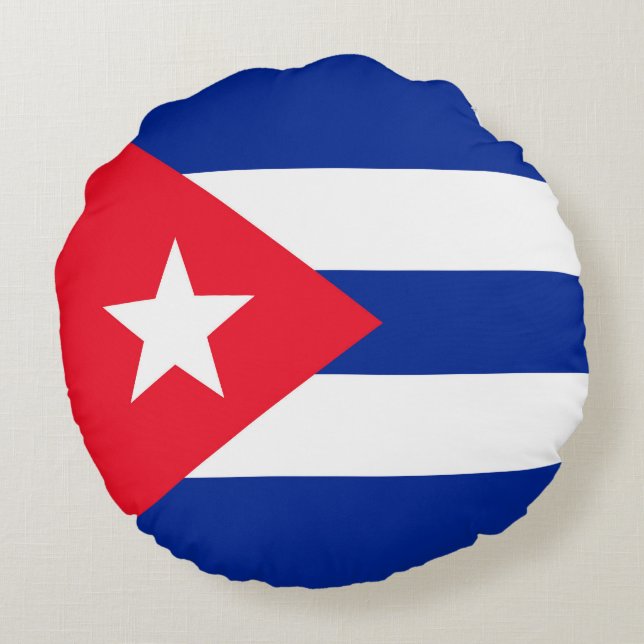 Cuba flag round pillow (Back)