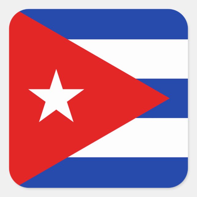 Cuba Flag  Square Sticker (Front)
