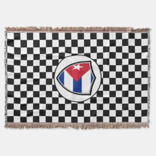 Cuba flag throw blanket