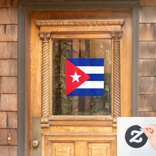 Cuba flag window cling (Home Door)