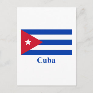 Cuba Flag with Name Postcard