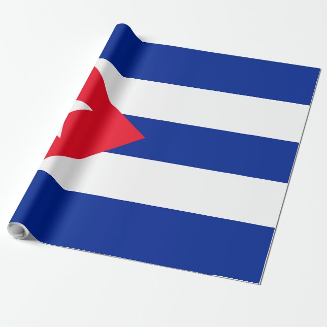 Cuba flag wrapping paper (Unrolled)
