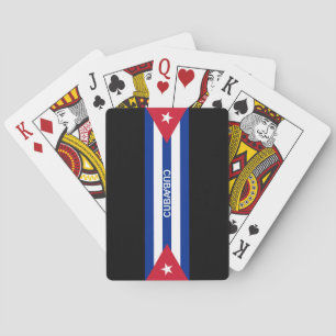Cuba flags and text playing cards