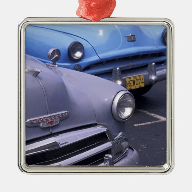 Cuba, Havana. Classic 1950's autos Metal Ornament (Front)