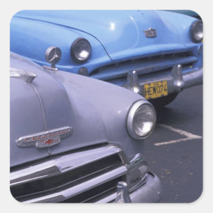 Cuba, Havana. Classic 1950's autos Square Sticker