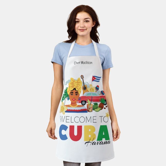Cuba Havana Custom Name Apron (Worn)