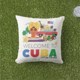 Cuba Havana Outdoor Pillow