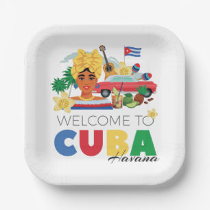 Cuba Havana Paper Plate