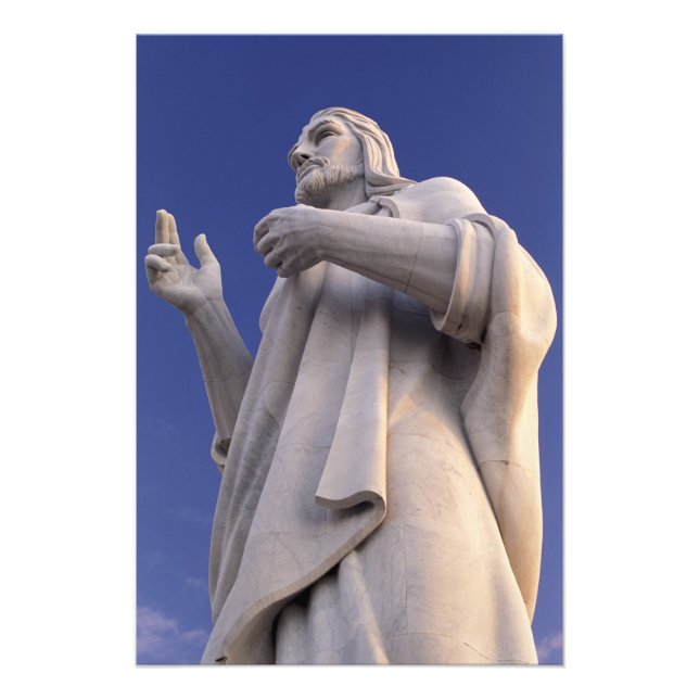 Cuba, Havana, Sculpture of Jesus. Photo Print (Front)