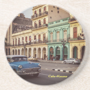 Cuba Havana Vintage Classic Car Cityscape Coaster