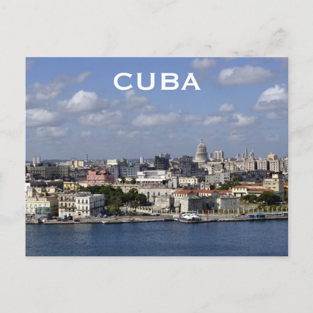 Cuba Havana Vintage Travel Tourism Add Postcard (Front)