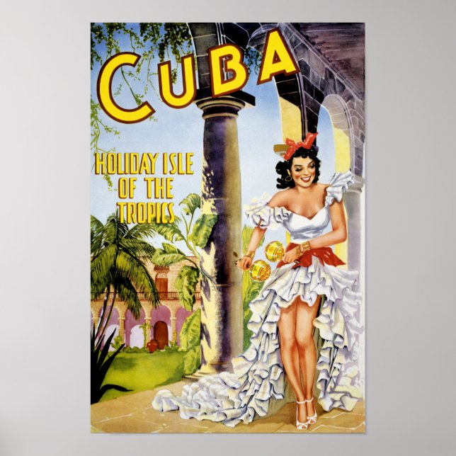 Cuba holiday isle of the tropics Vintage Poster (Front)