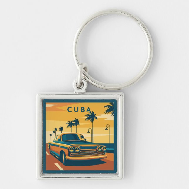 Cuba Illustration Keychain (Front)