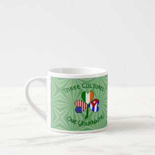 Cuba Ireland USA Shamrock Flag Personalized  Espresso Cup