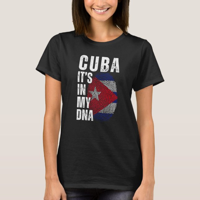 Cuba It's In My DNA Matching Cuban Men Women Boys  T-Shirt (Front)