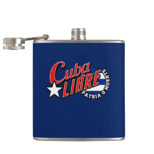 Cuba Libre Motto Hip Flask