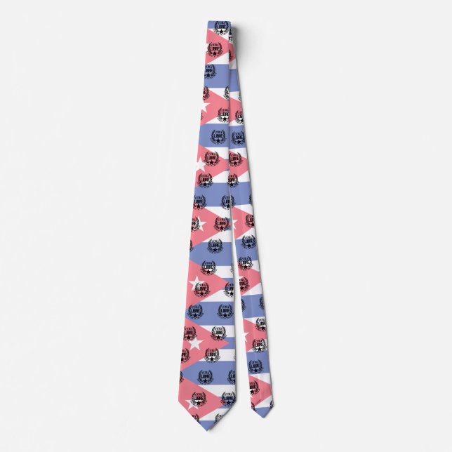 Cuba Libre Motto Laurels Tie (Front)