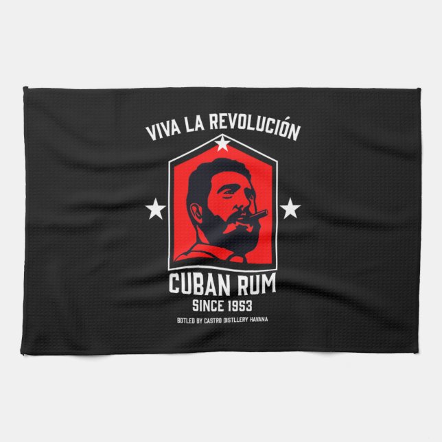 Cuba Libre Rum Drinkers Revolution  Kitchen Towel (Horizontal)