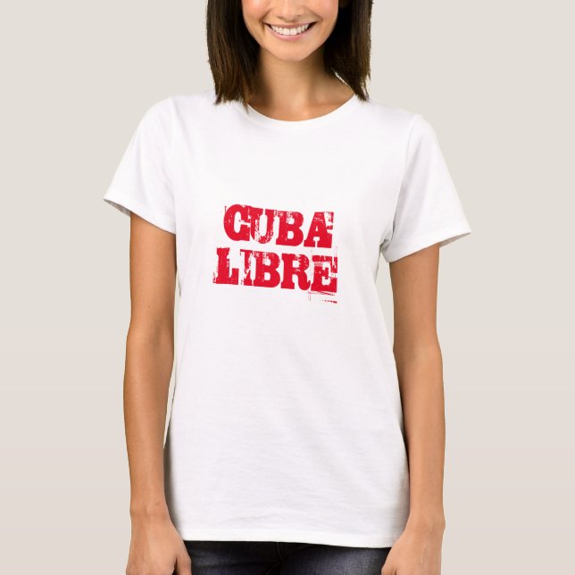 Cuba Libre SOS Cuba red white T-Shirt (Front)