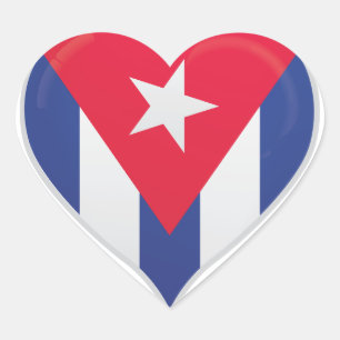 Cuba love flag pride heart sticker