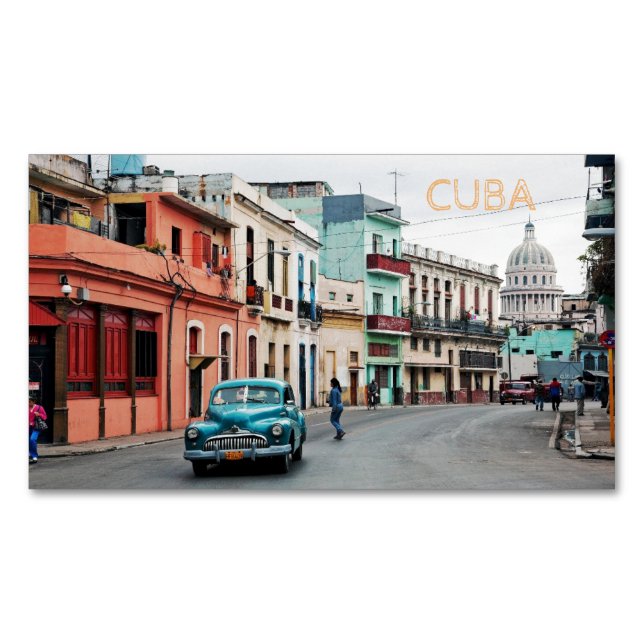 Cuba  	Magnetic business card (Front)