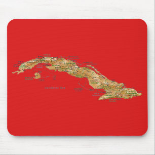 Cuba Map Mousepad
