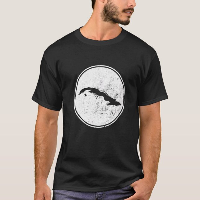 Cuba Map Vintage Cuban T-Shirt (Front)