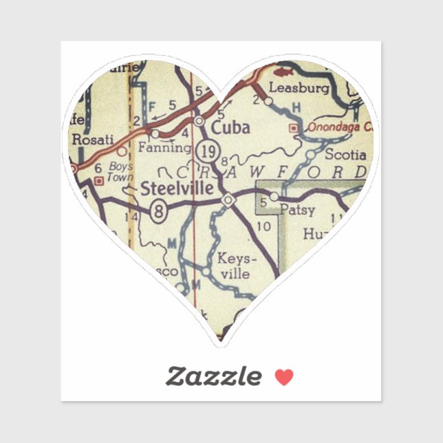 Cuba MO Vintage Map (Sheet)