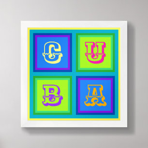 Cuba modern colourful wall art Poster