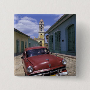 Cuba, old colonial village of Trinidad. 2 Inch Square Button