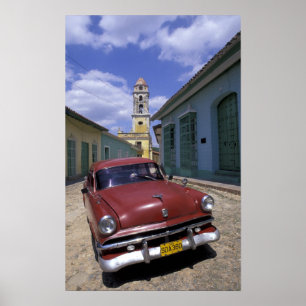 Cuba, old colonial village of Trinidad. Poster