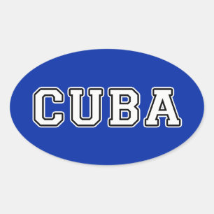 Cuba Oval Sticker