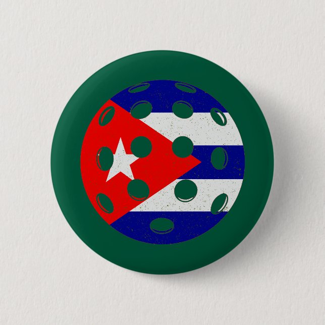 cuba pickleball 2 inch round button (Front)